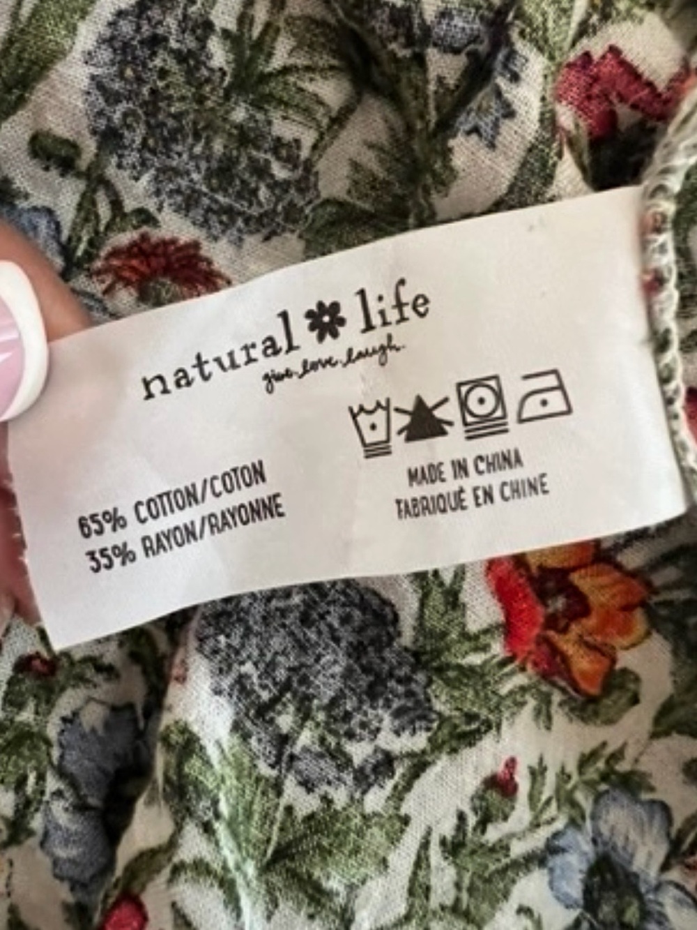 NATURAL LIFE Nina Cotton Blend Floral Maxi Dress Size L - Picture 11 of 11